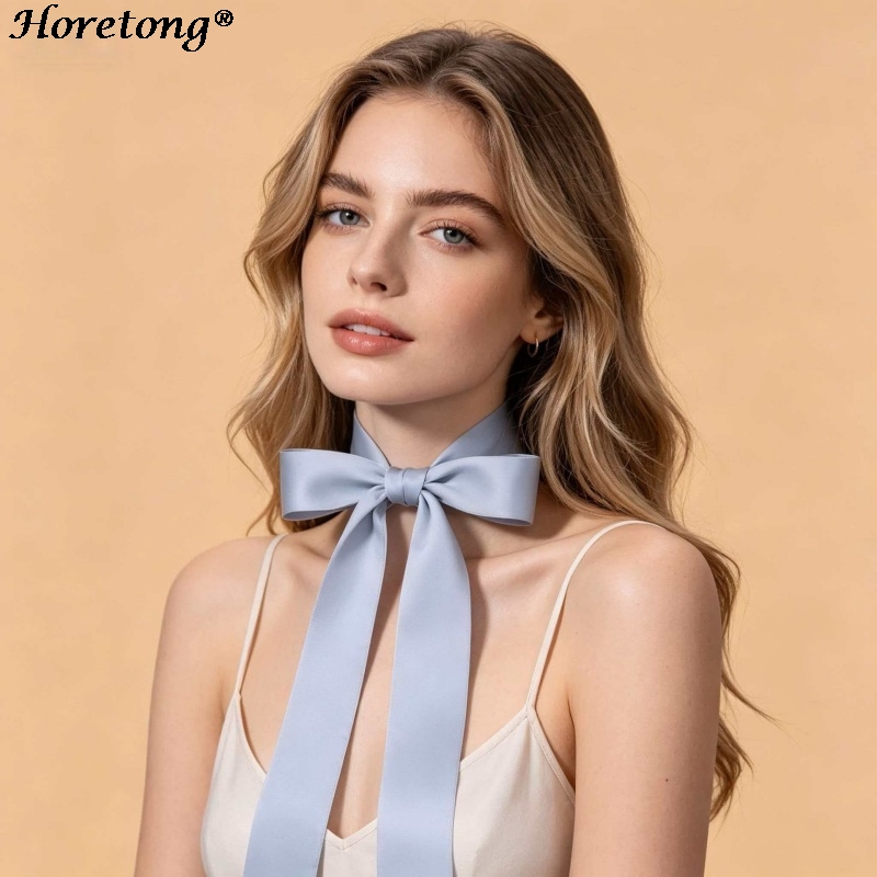 Women Fashion Necktie - Horetong 2026 Novo Lenço de Cetim