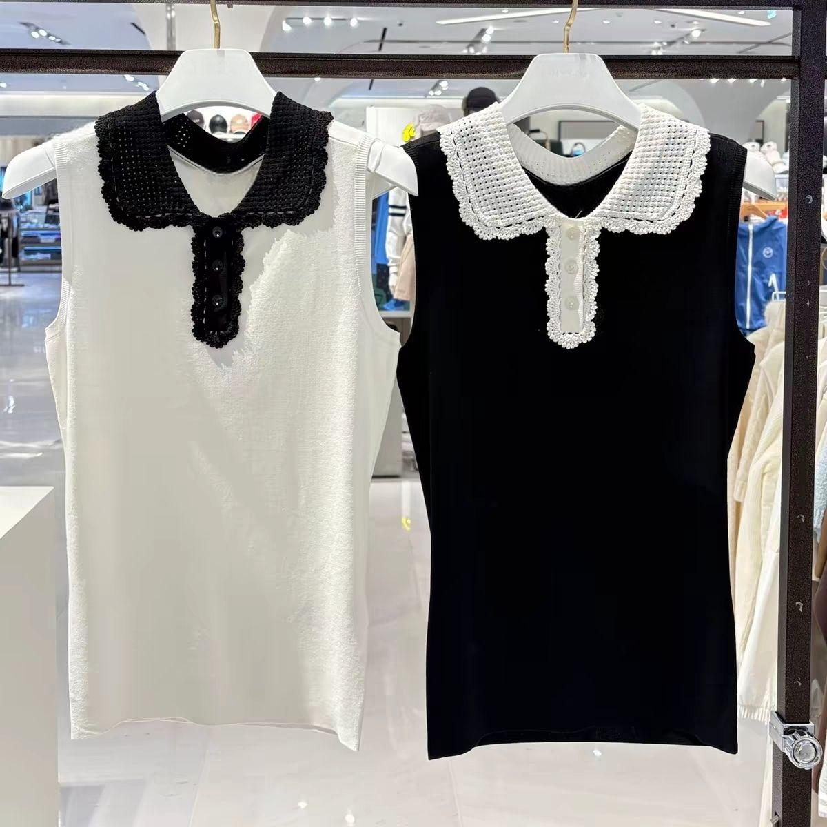 Women'S Fashion Vest Tops - Colete de Golfe Feminino de Tricô