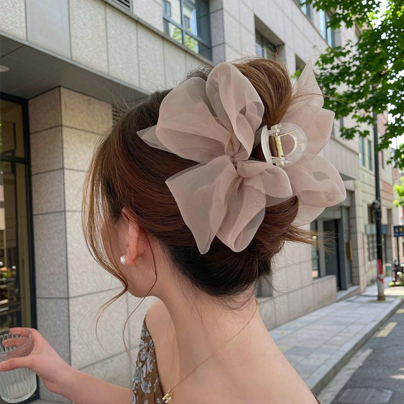 Women'S Fashion Korea - Presilhas de cabelo com laço grande
