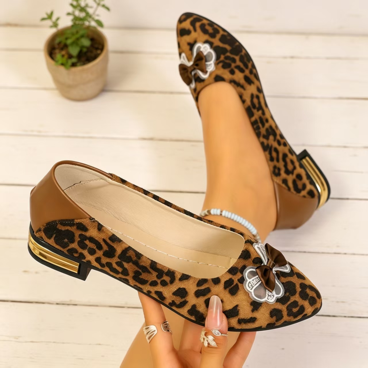 Women'S Fashion Shoes - Sapatos Femininos de Salto Baixo com