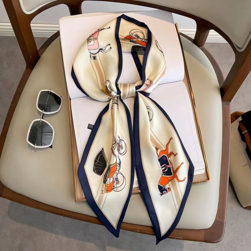 Women Fashion Necktie - Design de luxo seda magro headwear