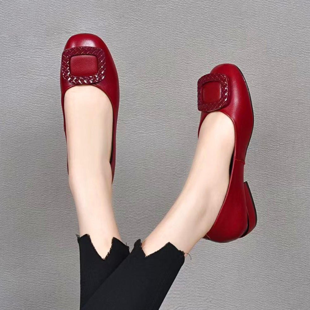 Women'S Fashion Shoes - Sapatos de Couro Macio com Sola