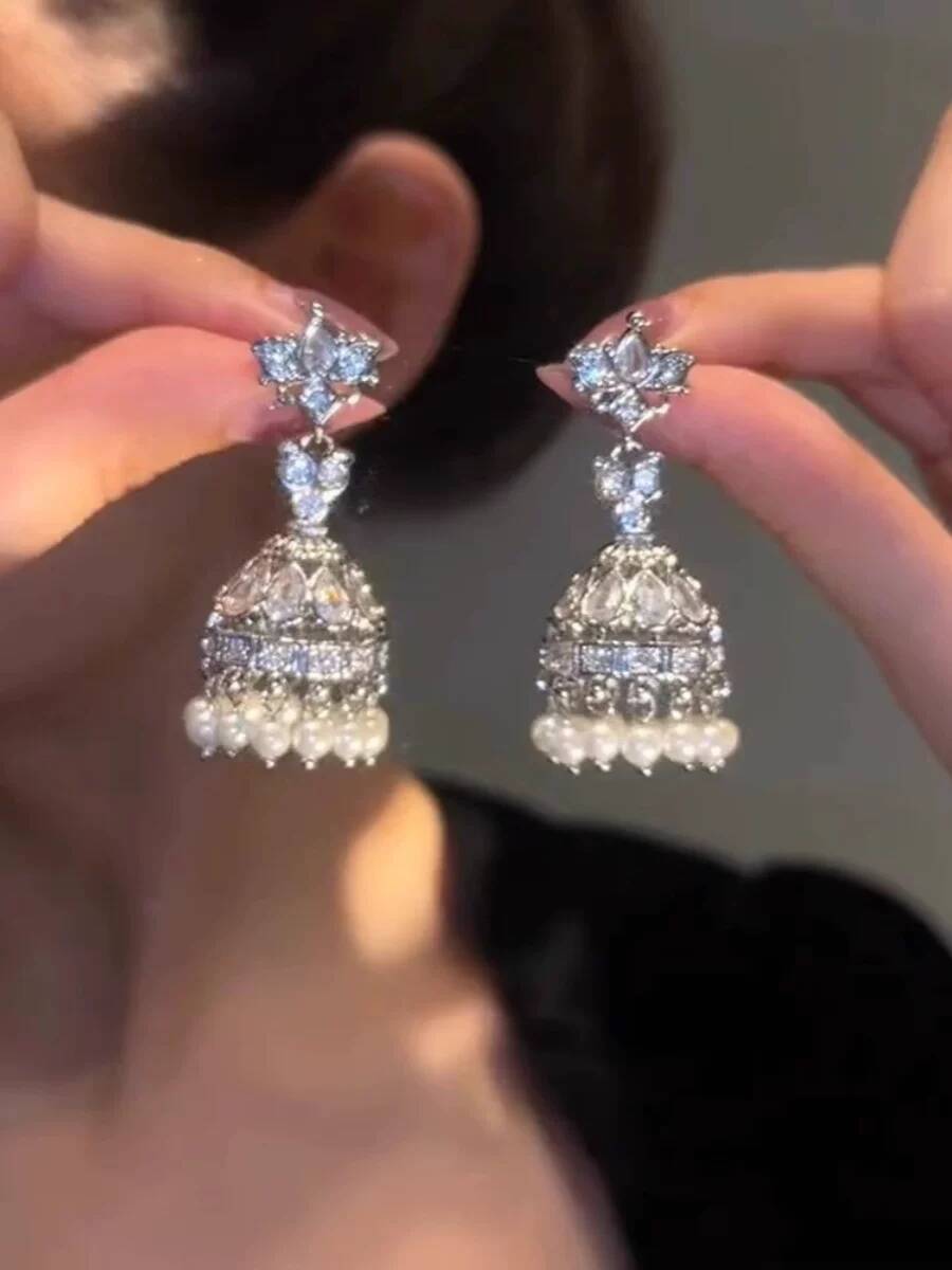 Women'S Fashion Korea - Brincos Indianos Luxuosos e Chamativos, Estilo