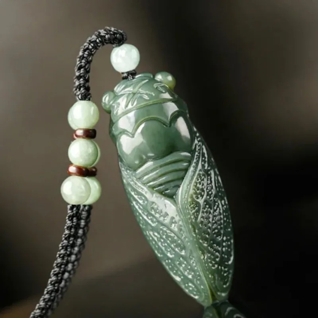 Natural Hetian Jade Cicada Col - Women'S Fashion Jewellery avaliação e preço