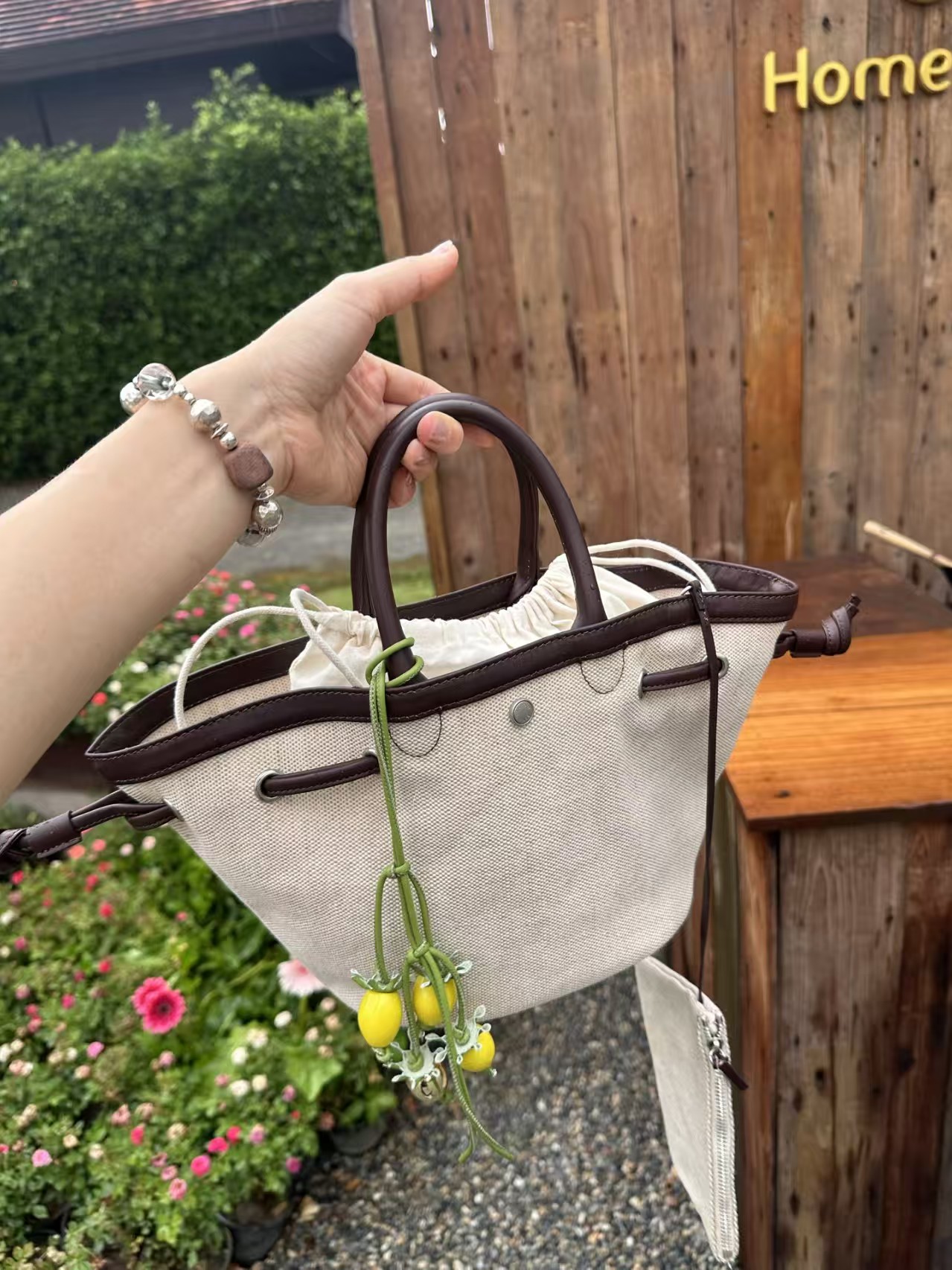 Bolsa de Lona com Design em Fo - Women'S Fashion Korea avaliação e preço