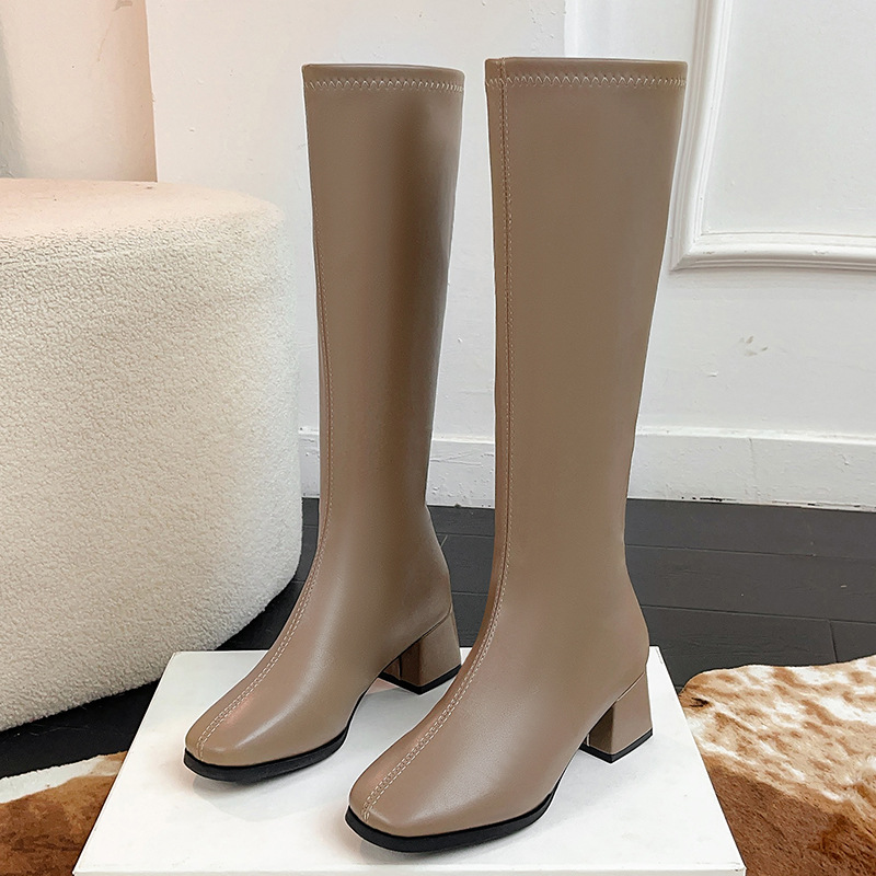 Botas Femininas de Cano Longo: - Women'S Fashion Knee High Boots avaliação e preço