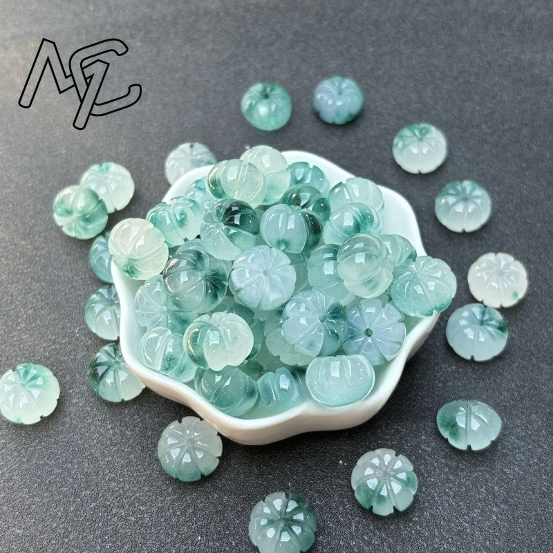 10 pçs um verde jade abóbora c - Women'S Fashion Jewellery avaliação e preço